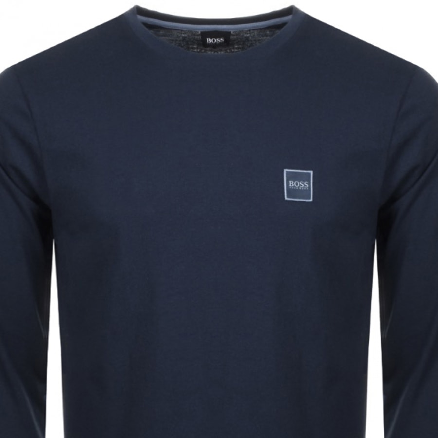 BOSS Long Sleeved Tacks T Shirt Navy | Mainline Menswear